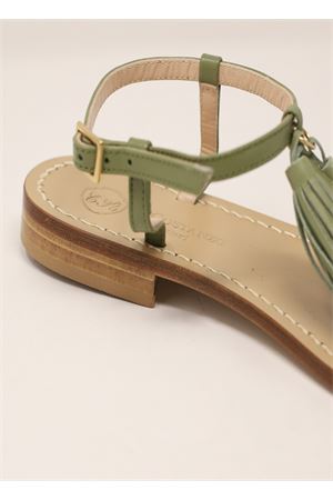 Women's sandals with green tassels Da Costanzo | NAPPINENEWVERDEMILITARE